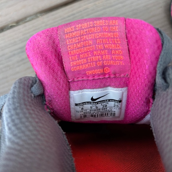 Nike Womens Size 8 Dual Fusion ST 2 454240-066 Gray Pink Running Shoes Sneakers - Picture 7 of 8